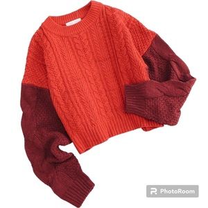 Honey Punch two toned knit sweater NWOT